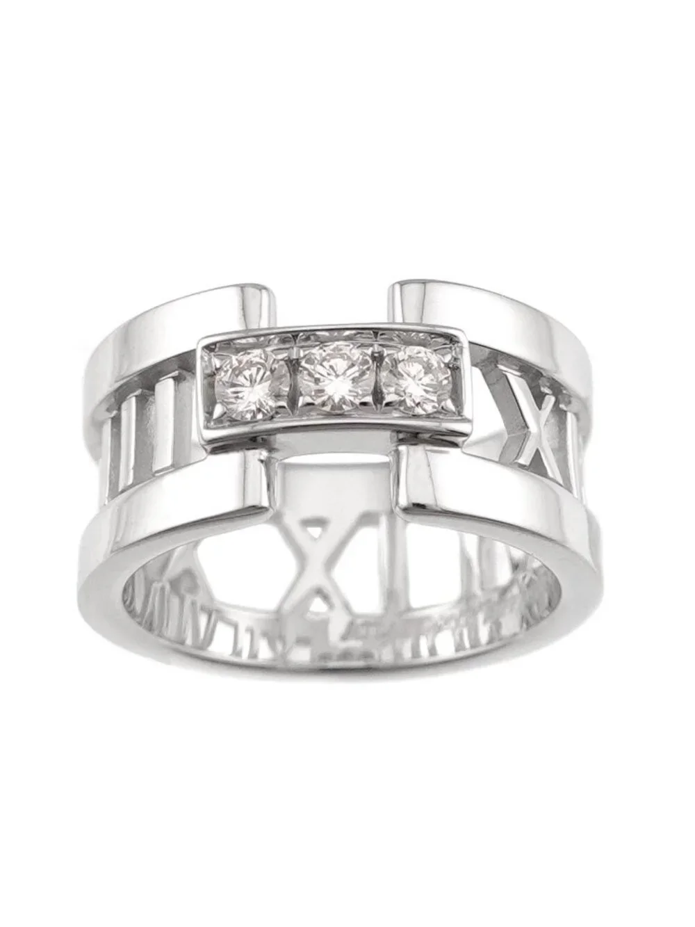 Tiffany & Co Atlas Ring Diamond White Gold 750